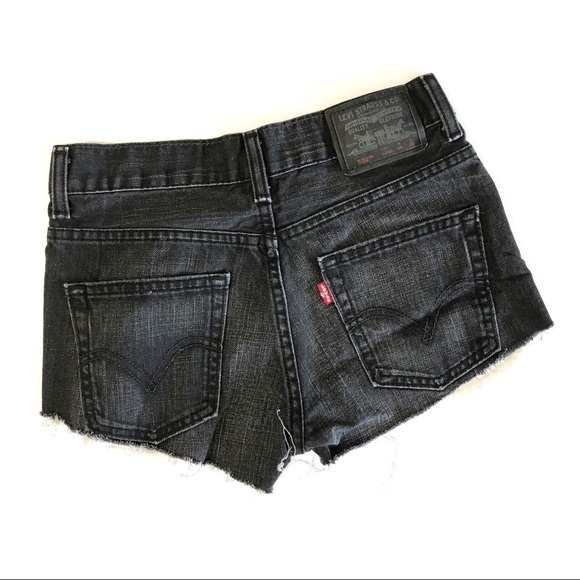 Levi's Pants - {Levi’s} Black Distressed Denim Vintage Cutoffs
